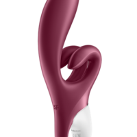 Vibromasseur rabbit rouge Touch Me de chez Satisfyer stimule le point G ainsi que le clitoris grâce à sa double stimulation,