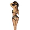 Ensemble lingerie sexy, composé de 2 pièces avec son soutien-gorge à franges et culotte assortie