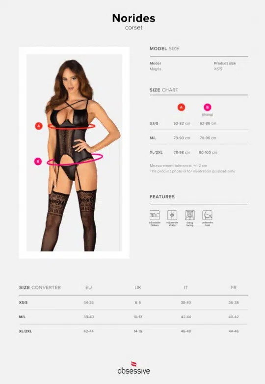 Devenez un expert en séduction en vous présentant dans ce corset. Des tissus fantastiquement sélectionnés