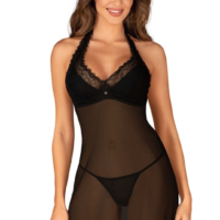 Nuisette de rêve. La coupe classique avec un dos séduisant, de subtils éléments de dentelle et une matière translucide