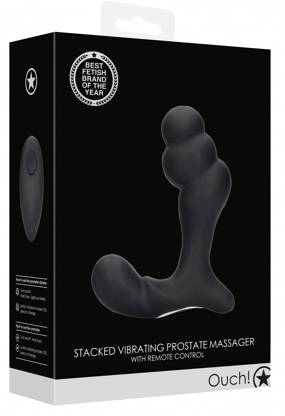 Stimulateur de prostate avec 10 modes de vibrations (avec télécommande).