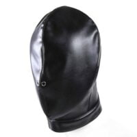 Cette cagoule est réalisée en Faux Cuir.Elle recouvre l'intégralité de la tête avec 2 trous au niveau du nez.