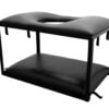 Chaise BDSM banc rembourré avec un trou central, plateau bas rembourré pour un meilleur confort