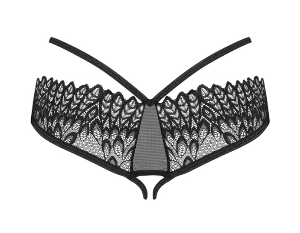 La culotte Donarella noire sophistiquée, combinant une coupe sexy avec des détails sensuels,