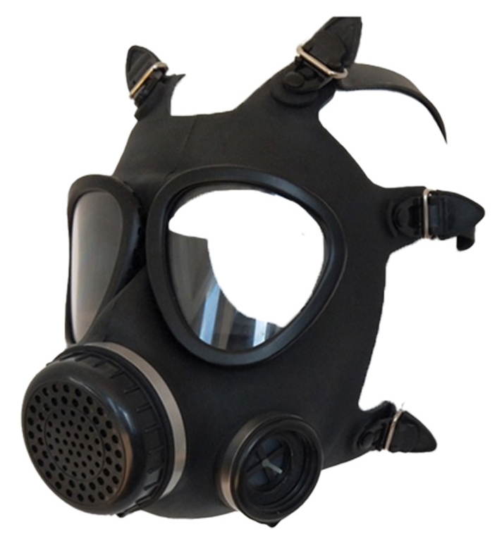 Le masque à gaz Rubber Play est conçu pour le jeu BDSM. Il comporte des globes larges pour les yeux