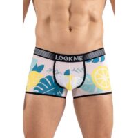 Boxer imprimé Savane avec citrons sur fond pastel