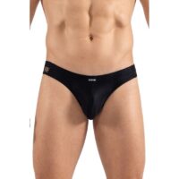Slip noir avec résille brodée de la collection "Daring"