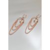 fine pinces tétons avec chainettes dorées roses une petit perle nacré en goutte d'eau. Bijoux de corps sexy & sensuel