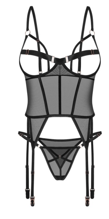 Un corset noir avec une coupe moderne en maille douce et flexible pour un confort et un style personnalisés
