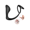Stimulateur Prostatique dans un silicone doux et lisse avec sa partie plug à insérer et son cockring