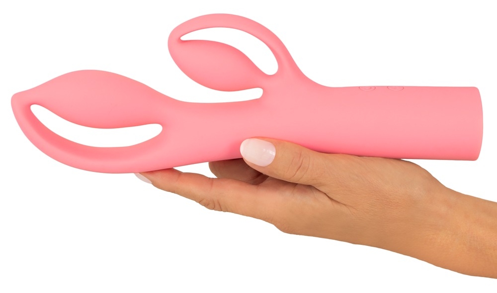 Vibro rabbit avec 12 modes de vibrations dont 4 spéciaux. Tête souple 13 x 5.2cm.