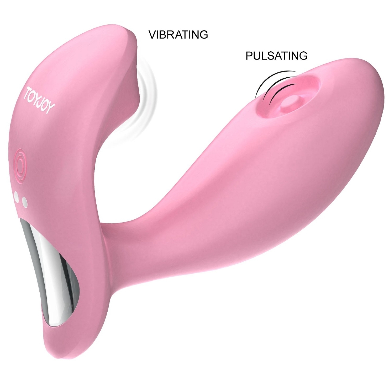 Double stimulateur de clitoris et de point G avec tapotements et vibrations 7 rythmes vibrations