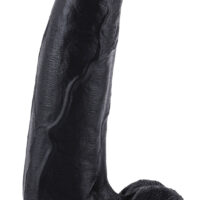 Gode avec une forme réaliste et une couleur noire. La longueur insérable est de 25 cm
