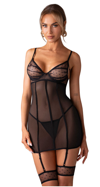 nuisette ajustée apporte une sophistication raffinée à toute soirée. Fabriquée dans des tissus luxueux et transparents