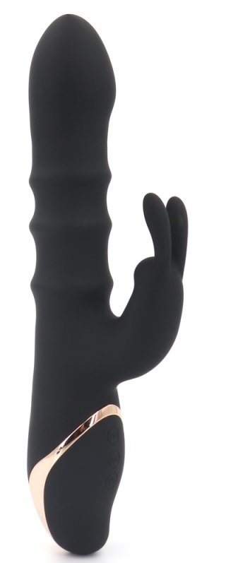 Vibro rabbit 10 modes de vibrations, 3 intensités de poussée. Surface avec 3 anneaux montant et descendant